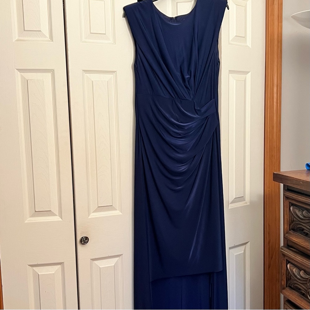 Elegant Navy High Low Dress